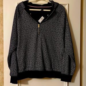 NWT Tommy Hilfiger Half Zip Nautical Hoodie
